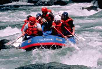 White water rafting.